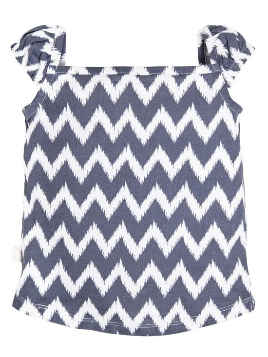 Burt’s Bees Baby Ikat Chevron Ruffle Tee & Short Set | 3–6M | NWT - Picture 4 of 8